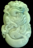 Natural Jadeite Light Celadon Green Jade Tablet/Pendant (7132)