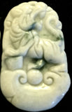 Natural Jadeite White/Green Jade Tablet/Pendant (7169A)