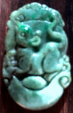 Natural Green Jade Tablet/Pendant (7176B)