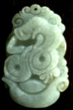 Natural Translucent Green Jade Tablet/Pendant (7199B)