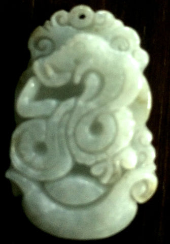 Natural Translucent Green Jade Tablet/Pendant (7199B)