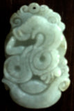 Natural Translucent Green Jade Tablet/Pendant (7199B)