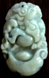 Natural Translucent Green Jade Tablet/Pendant (7207B)