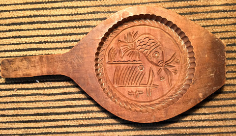 Antique Hand Carved Wooden Candy/Cookie/Cake Mold (7402), Circa Late of 1800