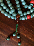 Handmade Turquoise Mala Necklace, 108 Beads (8084)