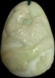 Natural Jadeite Untreated Light Celadon Green Jade Necklace (8112)