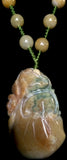 Natural Jadeite Untreated Light Brown Jade Necklace (8114)