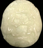 Natural Jadeite Untreated Light Celadon Green Jade Necklace (8115)
