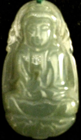 Natural Jadeite Green Jade Tablet/Pendant (8122)