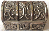 Vintage Silver Embossed Jewelry /Trinket Box (8147), Made in Japan
