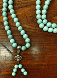 Handmade Turquoise Mala Necklace, 108 Beads (8300)