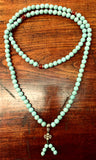 Handmade Turquoise Mala Necklace, 108 Beads (8300)