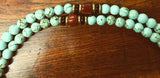 Handmade Turquoise Mala Necklace (8306), 108 Beads