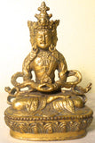 Vintage Gold Gilt Bronze Buddha Statue (8516)